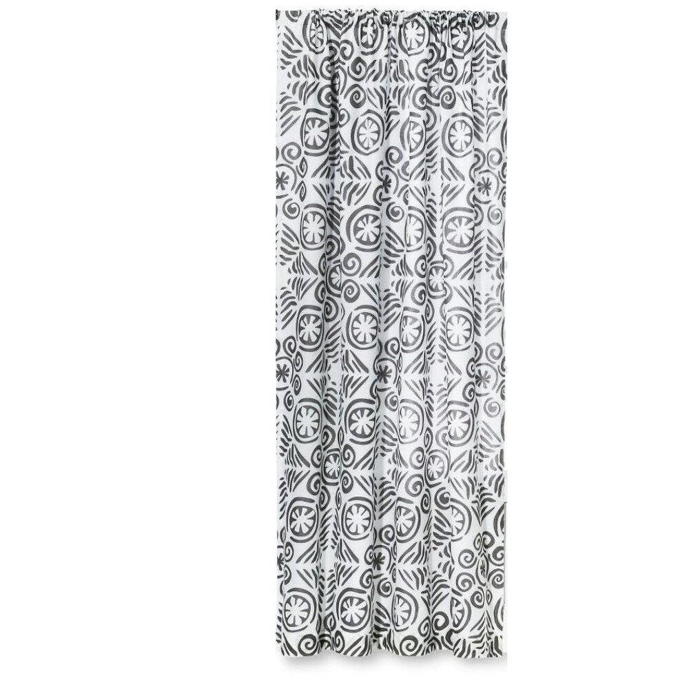 HOMTHREADS Kalahari Curtain Panel, Gray, 1 Panel NWT